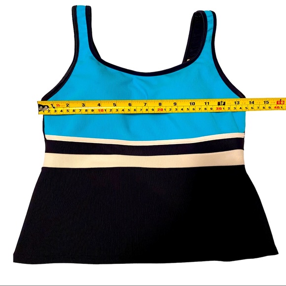 Women's L.L.Bean Swim Jogger, Scoopneck Top Black & Blue Size 10 - Picture 3 of 8